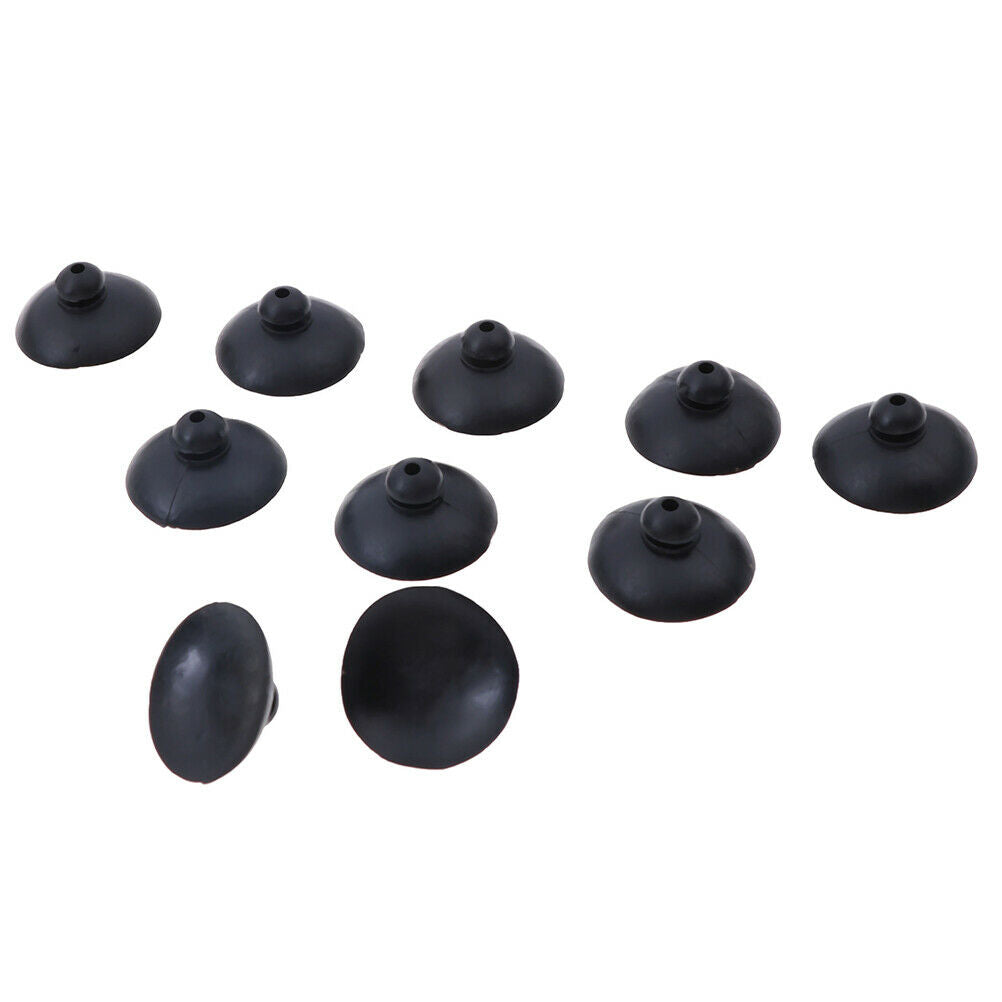 10pcs Black Soft Silicone Suction Cup Clip Sucker Holder Fish Aquarium JCAUJ RC