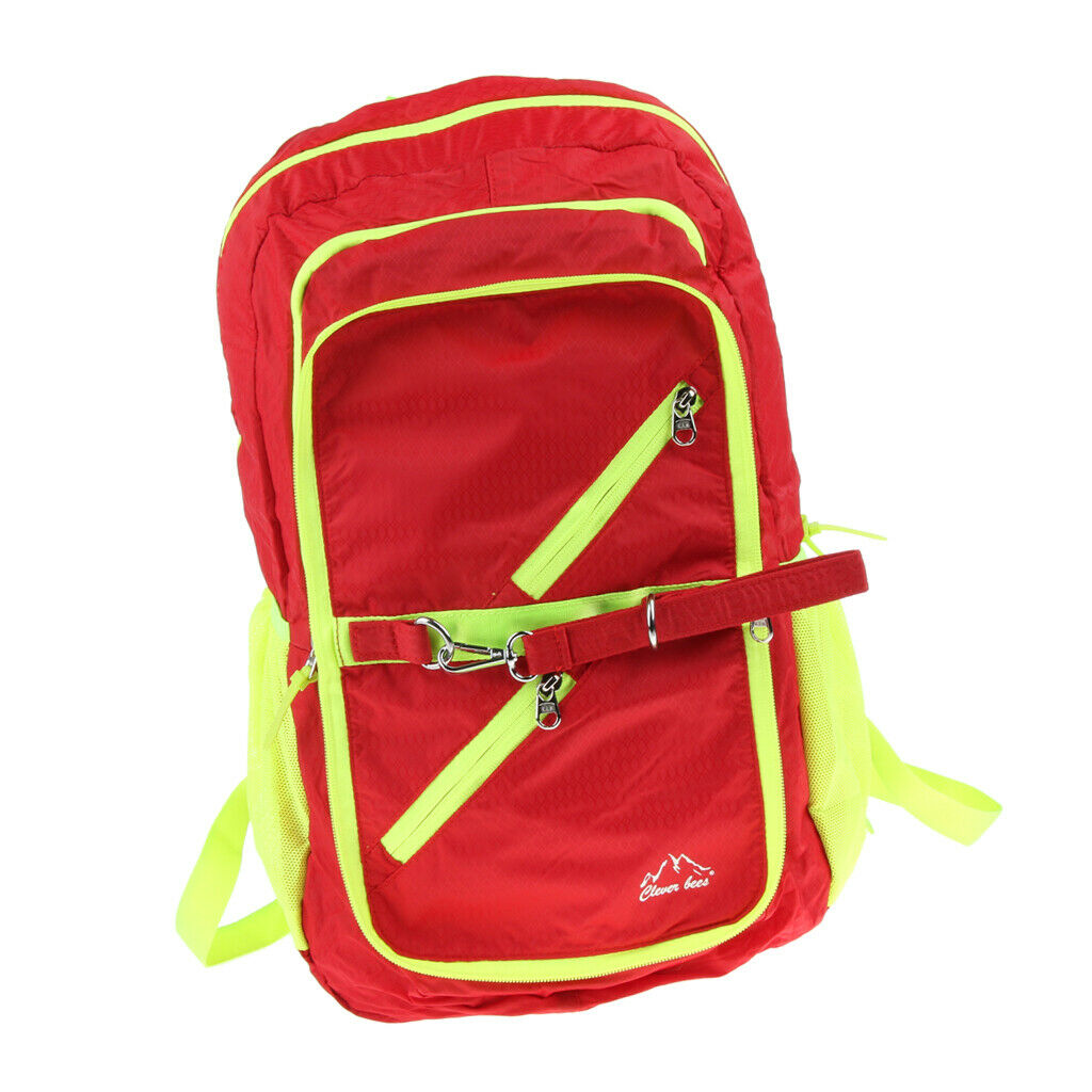 Outdoor Sport Backpack Travel Daypack Nylon Waterproof Folding Bag Red