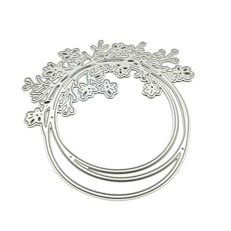Flower Wreath Clear Stamps Carbon Steel Embossing Mould for Card Making