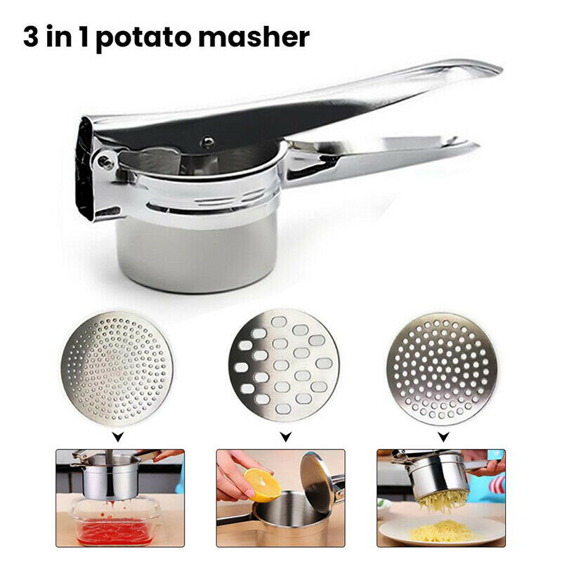 Stainless Steel Potato Ricer Masher Fruit Juicer Masher Strainer Garlic  CRAUDD