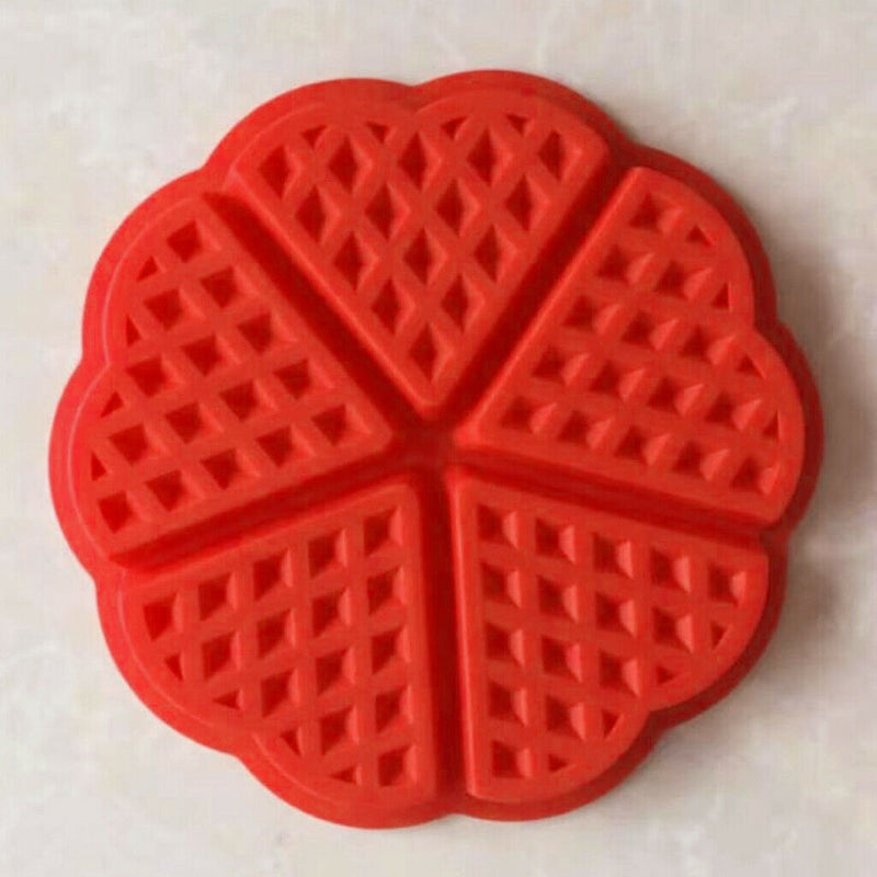 4-Cavity Red Silicone Muffin Mold Bread Baking Mould Bakeware Candy DIY Mold