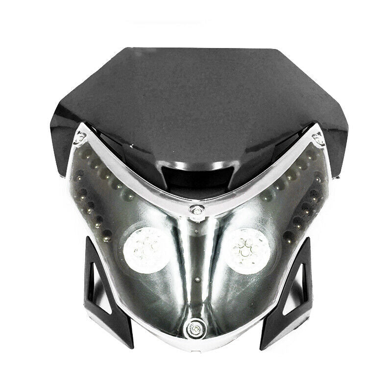 Motorcycle Front LED Headlight Fairing Light Cross-country Dual Street Fighter