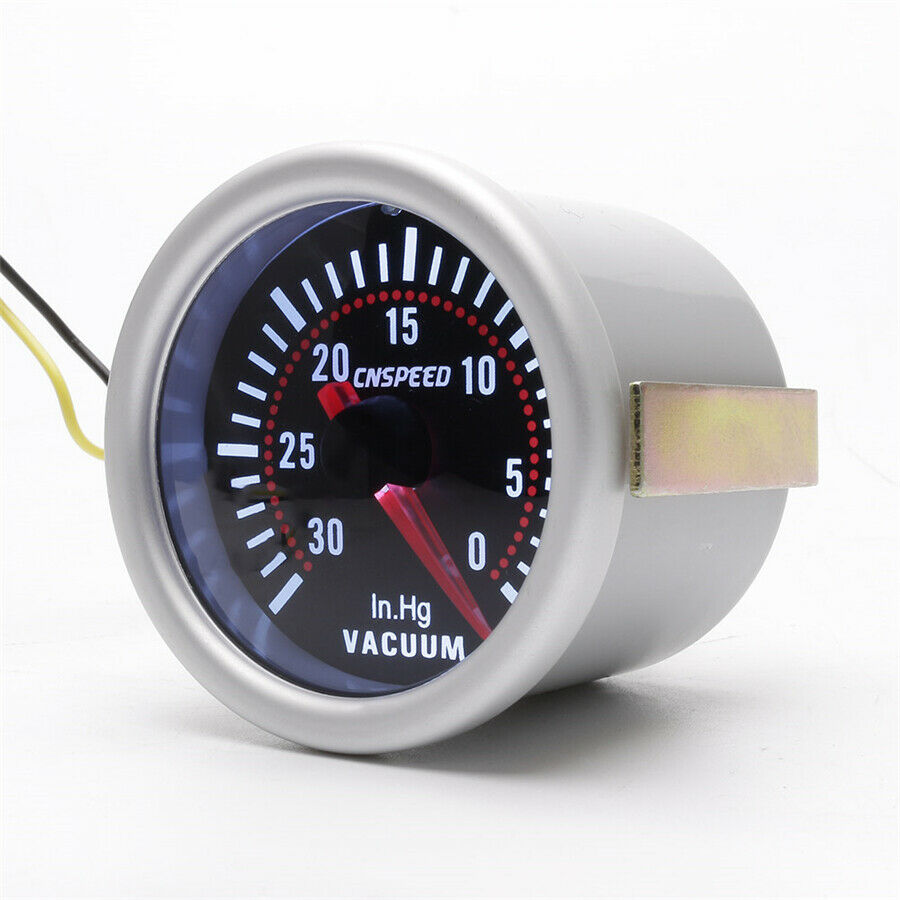 2" 52mm LED Car Auto Vacuum Digital Gauge Meter 30-0 In.Hg Smoke Len Universal