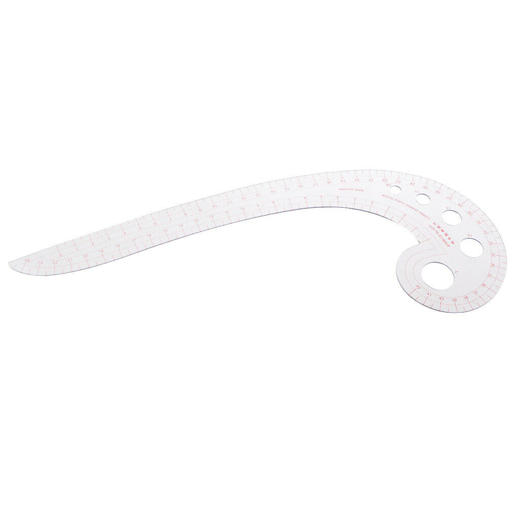 Plastic Comma Ruler for Sewing Pattern Design Drawing Template