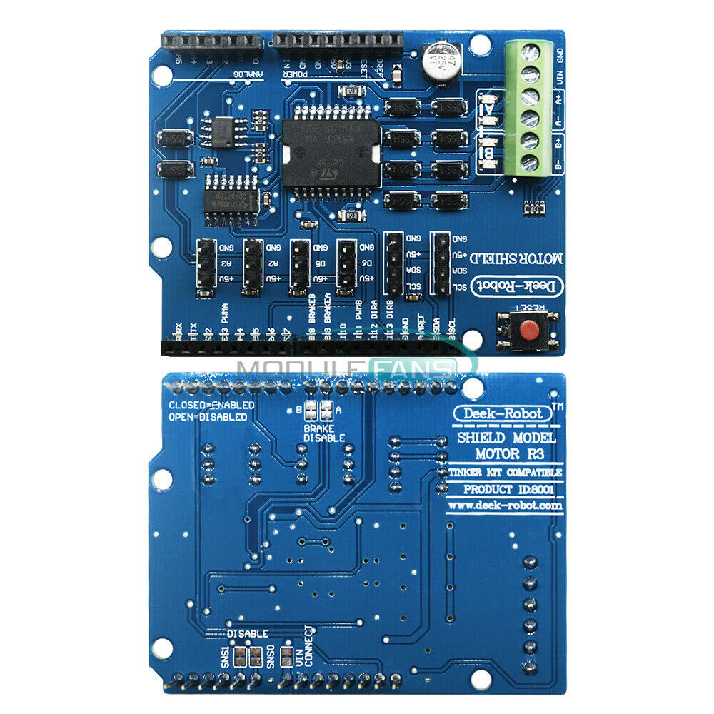 L298P Shield R3 Motor Driver Module 2A H-Bridge 2 Channel UNO 2560 For Arduino