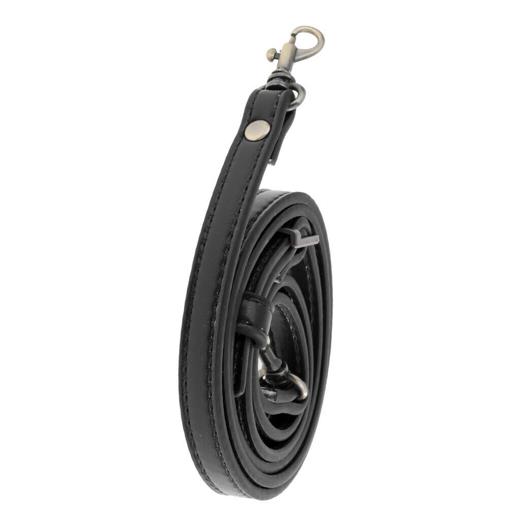 Adjustable Skinny 1cm Leather Handbag Shoulder Bag Straps Replacement Black