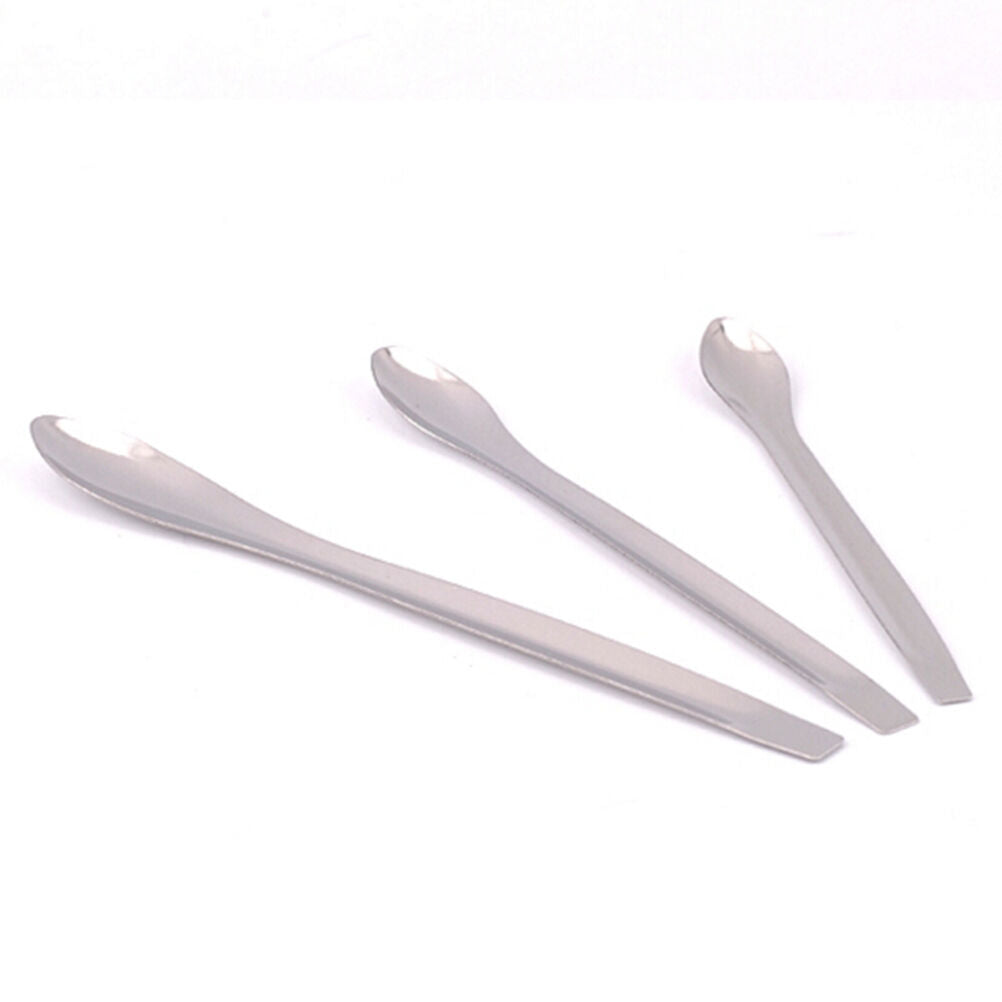 3pcs/Set Stainless Steel Medicinal Ladle Spoon Chemistry Experiment Pharma.l8
