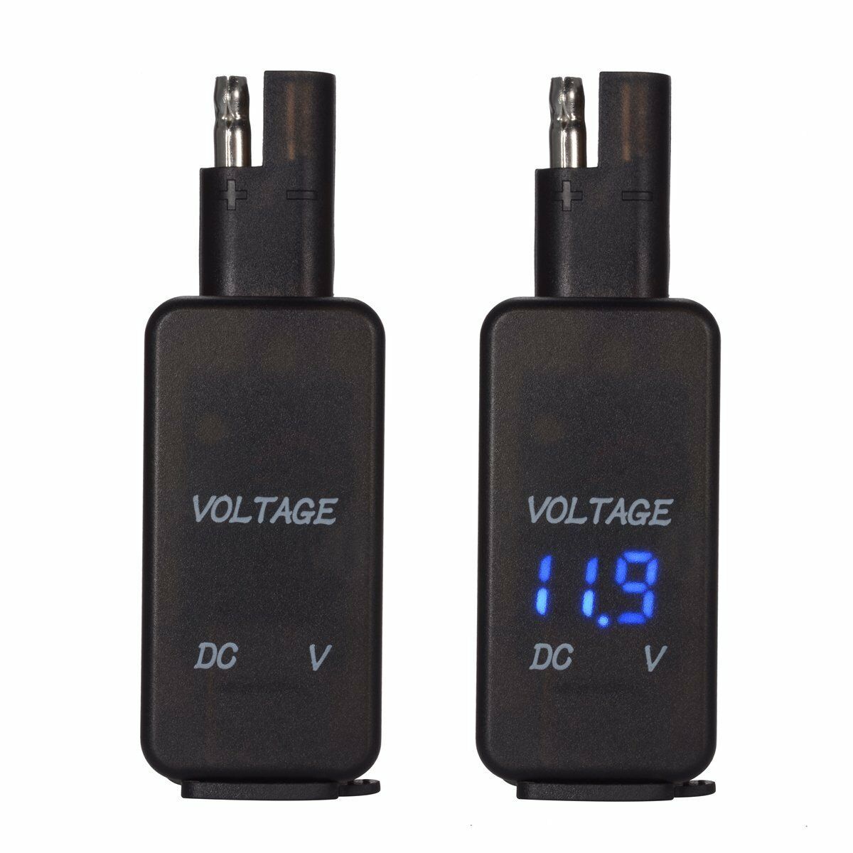 Motorcycle 12V SAE to USB Cable Adaptor Dual Power Port Charger LED Voltmeter