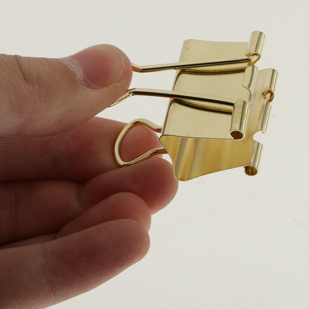 84Pcs 2Color Metal Binder Clips Paper Clamps Assorted Set Re-Usable Premium