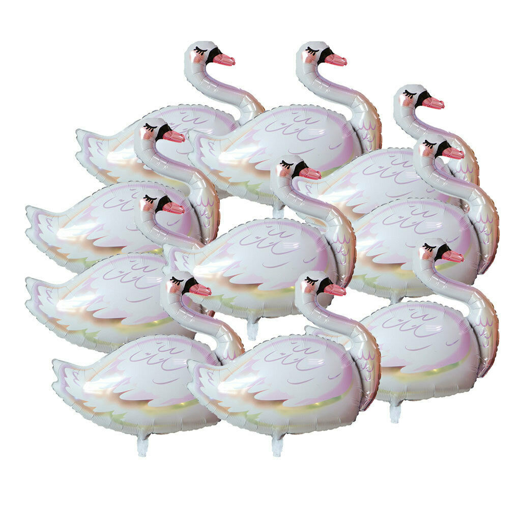 10 Pack Cartoon Animal Aluminum Film Balloon Party Balloons Toys White Swan