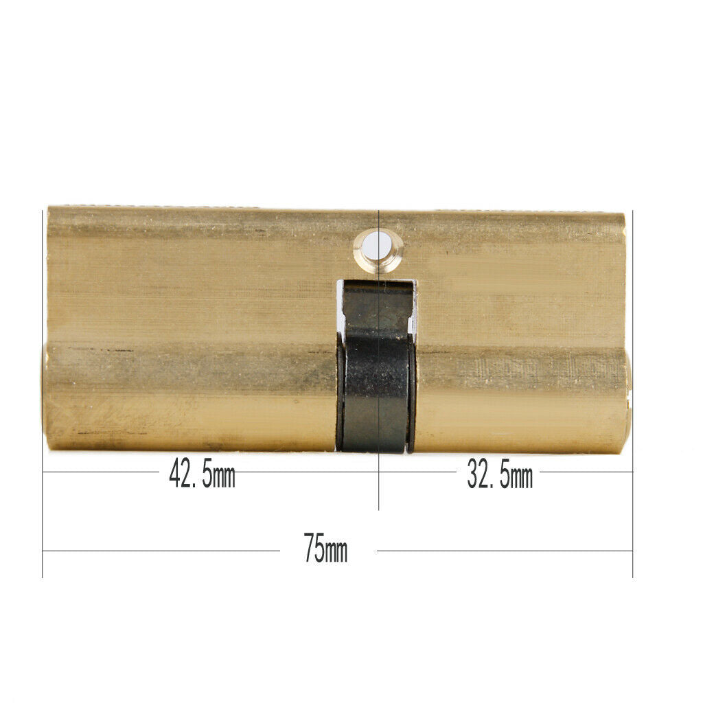75MM 42.5/32.5 Brass Key Cylinder Door Lock Barrel High  Anti