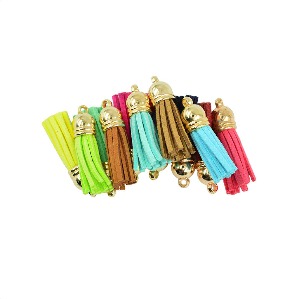 12Pcs Colorful Velvet Tassel Charms Pendants For Jewelry Bags Key Chains DIY