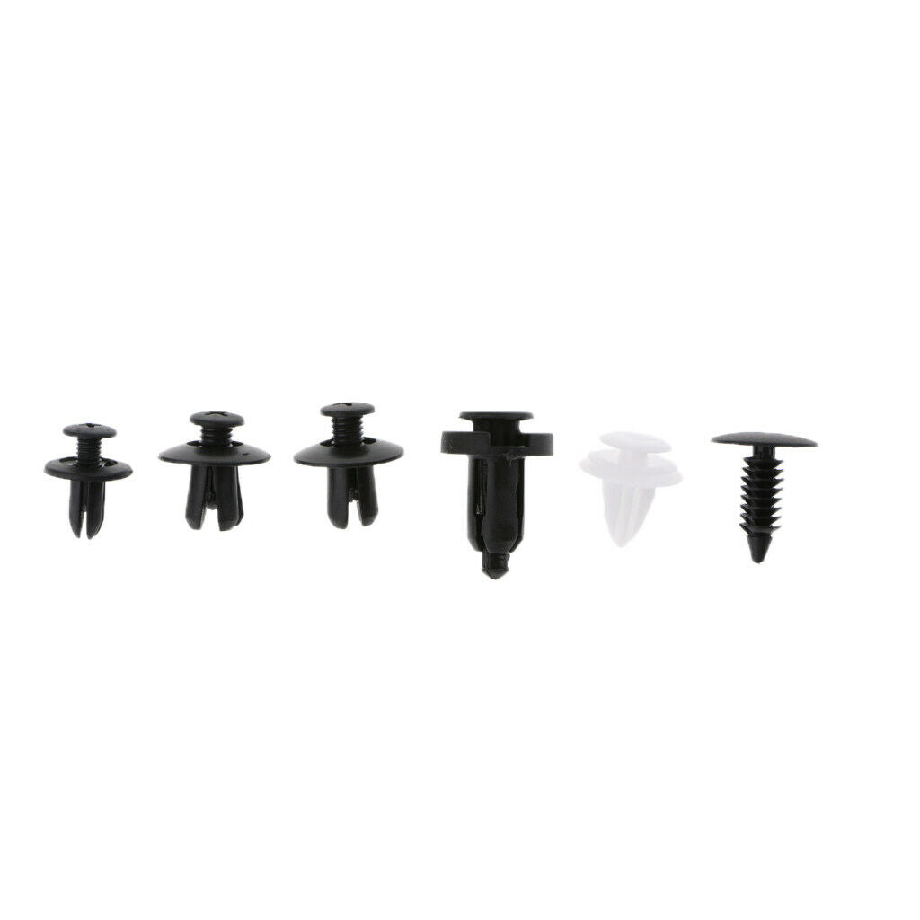 100pcs Car Black Plastic Clips Rivet  Bumper Door Retainers For GM