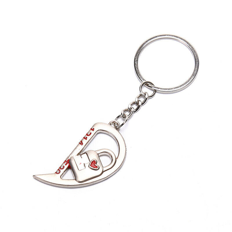 1set Couple Key chain Heart Key Ring Silvery Lovers Love Valentine's Day Gi Rf