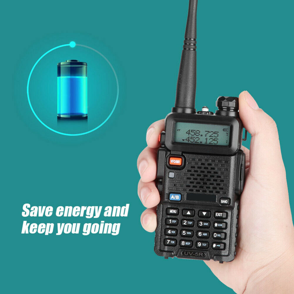 100-240V UV-5R Walkie Talkie FM Transceiver Dual-Band Two-way Radio US
