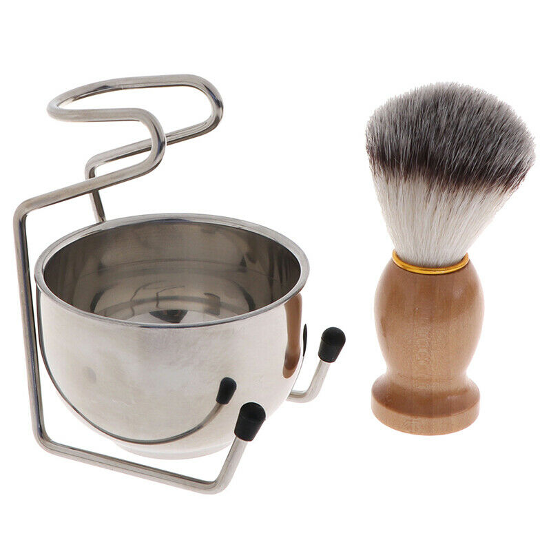 3In1 Clean Tool Shave Frame Soap Bowl Bristle Hair Shave Brush Shaving BrushBDA