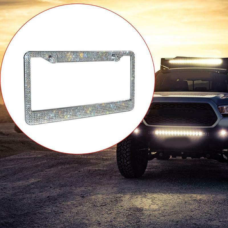 Custom License Plate Frame Quality Blingbling Cover Truck SUV Ultra-flashing