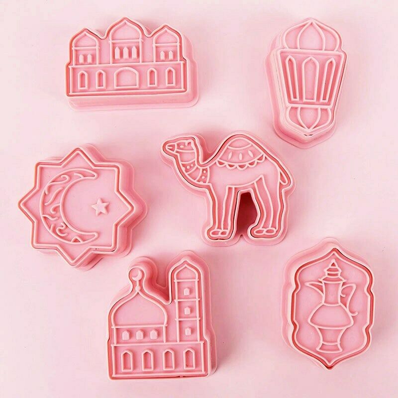 6 sets of cookie cutters Cake Baking DIY Tools EID MUBARAK Ramadan Biscuit Mold