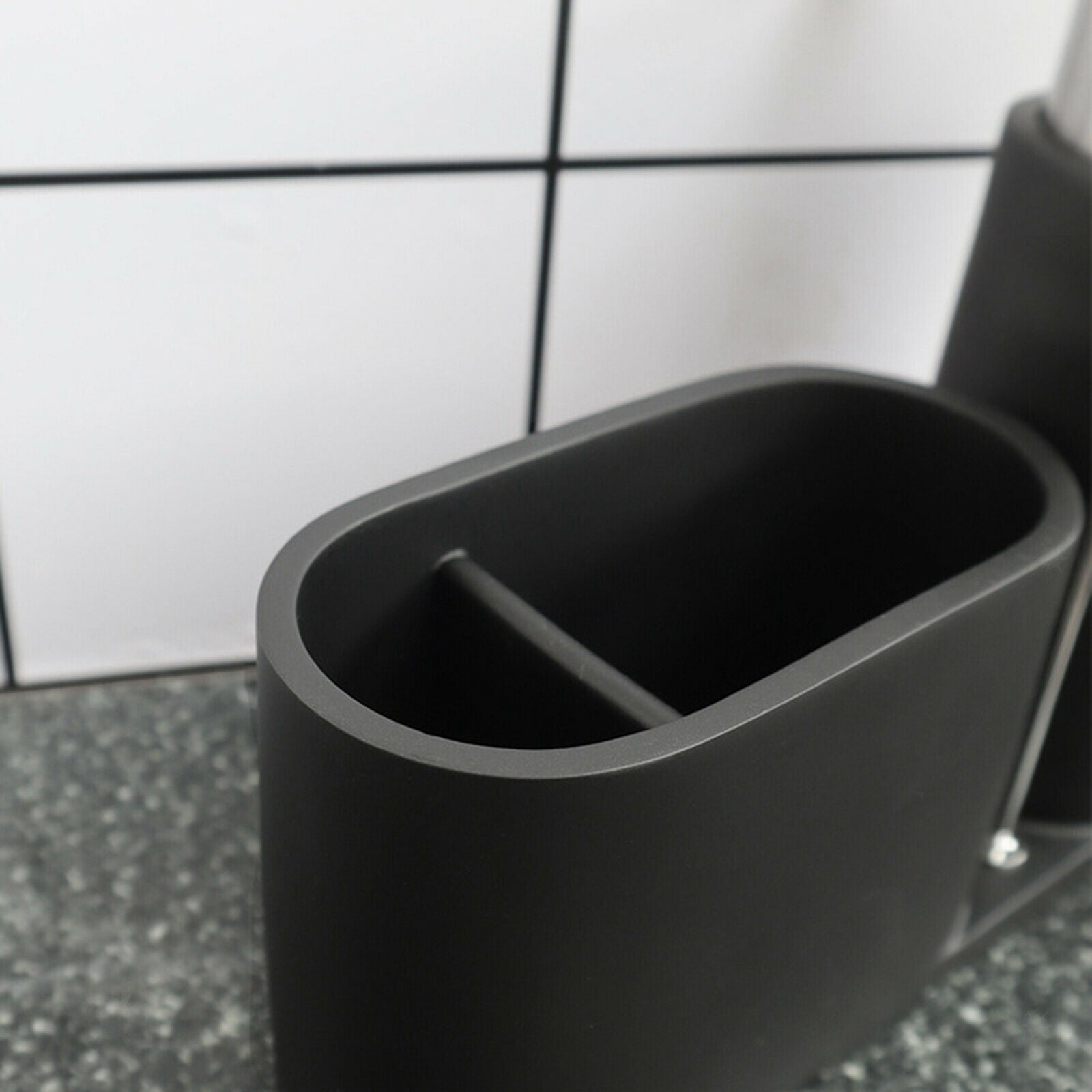 Kitchen Soap Dispenser Brush Rag Storage Holder Caddy for Sink Bathroom