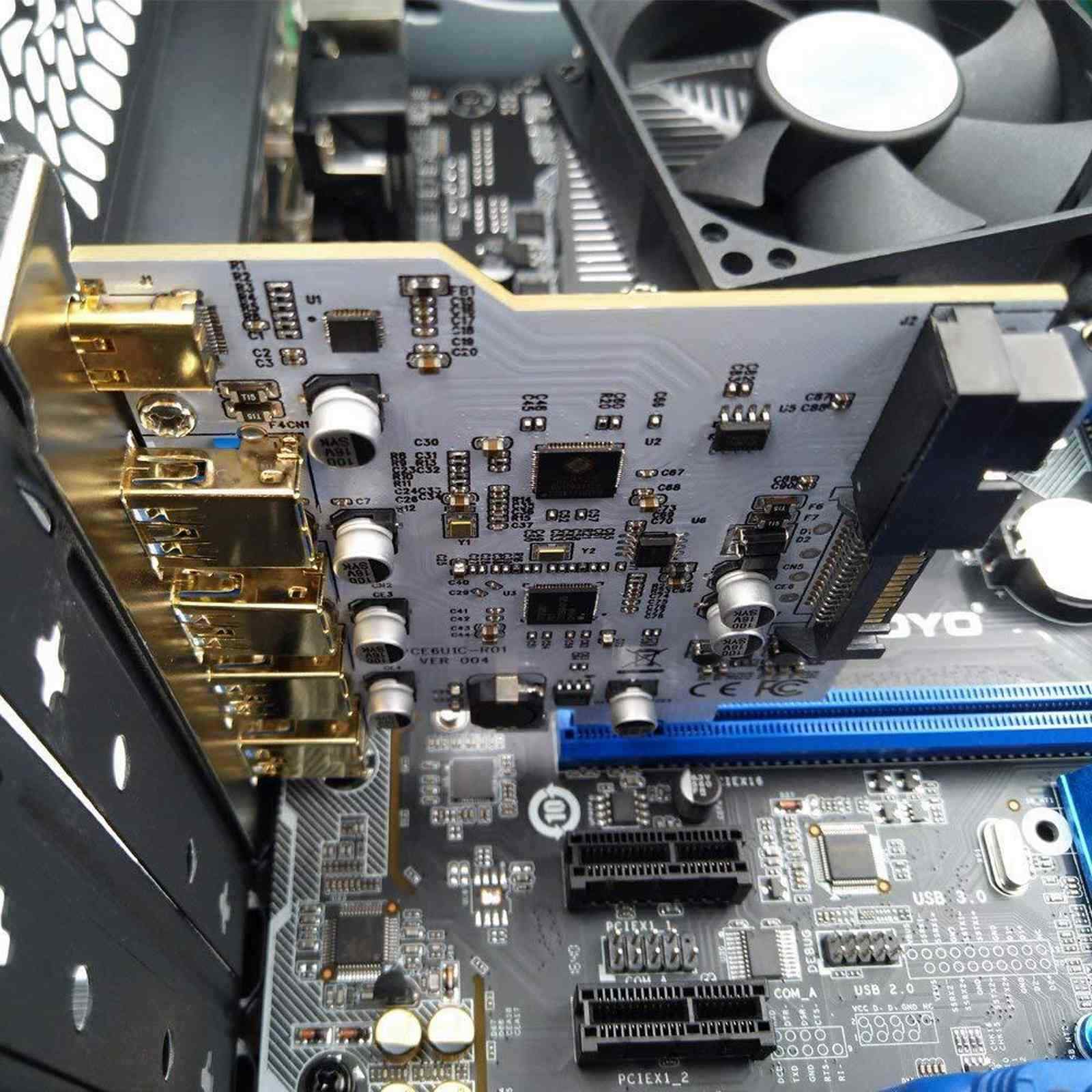 USB 3.0 PCI-E Type C Expansion Card PCI Express PCI-E to USB 3.1 Card Adapter