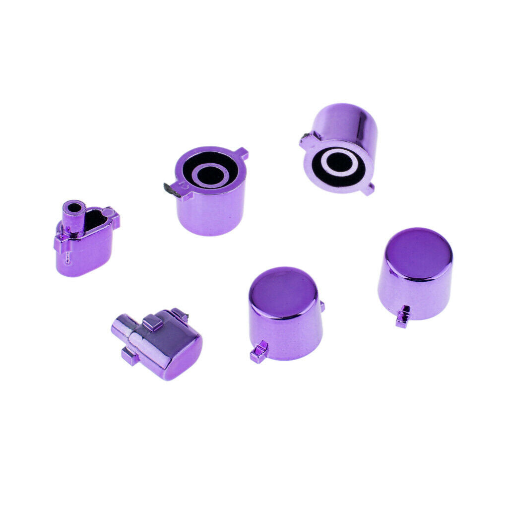 2 Set Replacement Chrome Plating Buttons and Touchpad for PS4 Controller