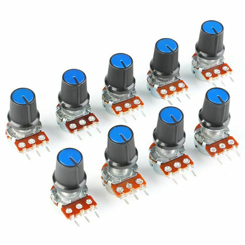 9 PCS(1pcx9 Value) Linear Potentiometer 15mm Shaft With Nuts And PotentiometerW8