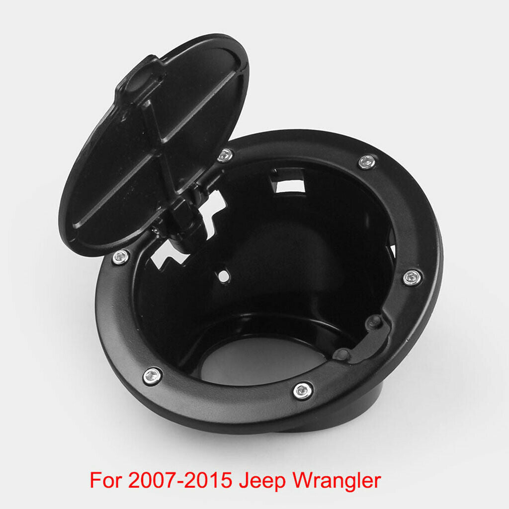 Metal Black Locking Gas Fuel Cap Cover For  Wrangler JK 2/4 Door 07-18