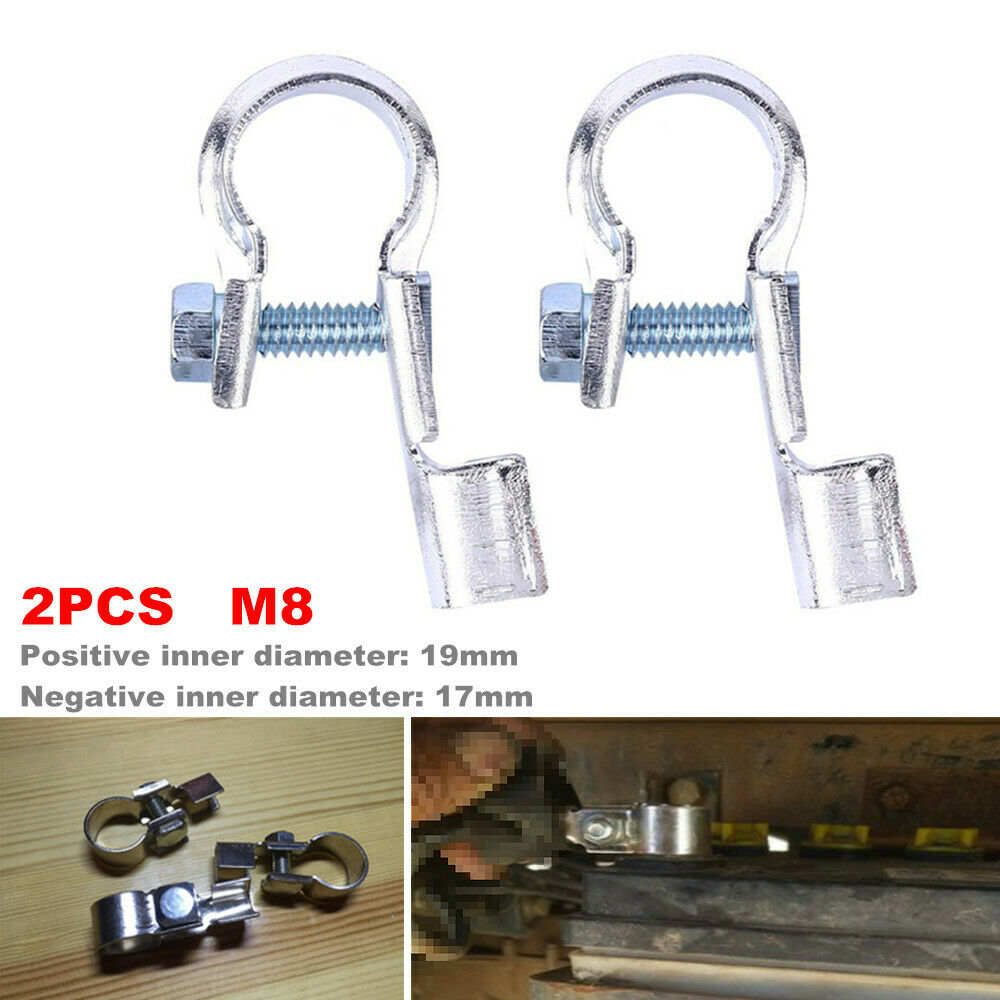 M8 Car Postive & Negative Battery Cable Clamp Terminal Connector Head 17mm-19mm