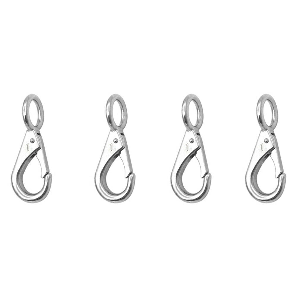 4pcs Marine Grade 316 Stainless Steel Spring Snap Hooks 71mm