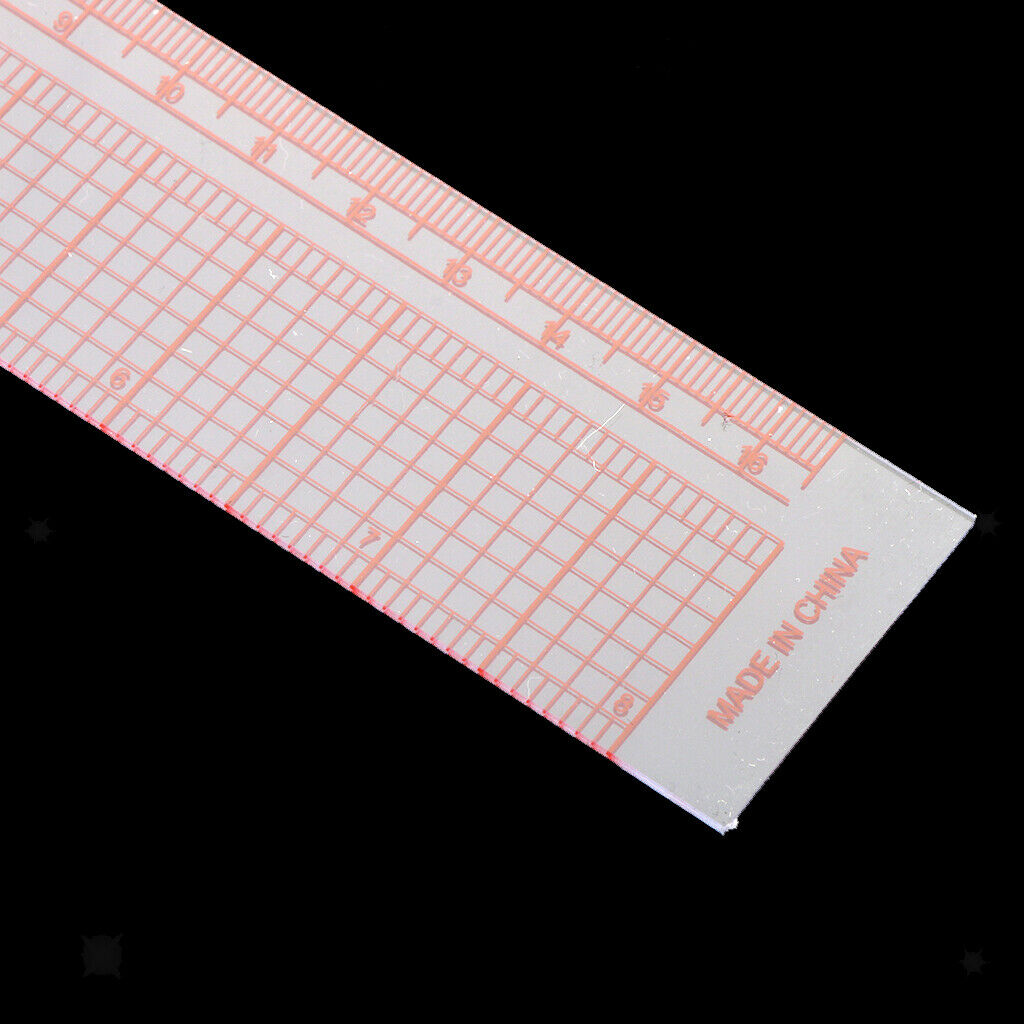 Plastic L-Square Ruler Inch and Metric Ruler Garment Pattern Ruler Craft