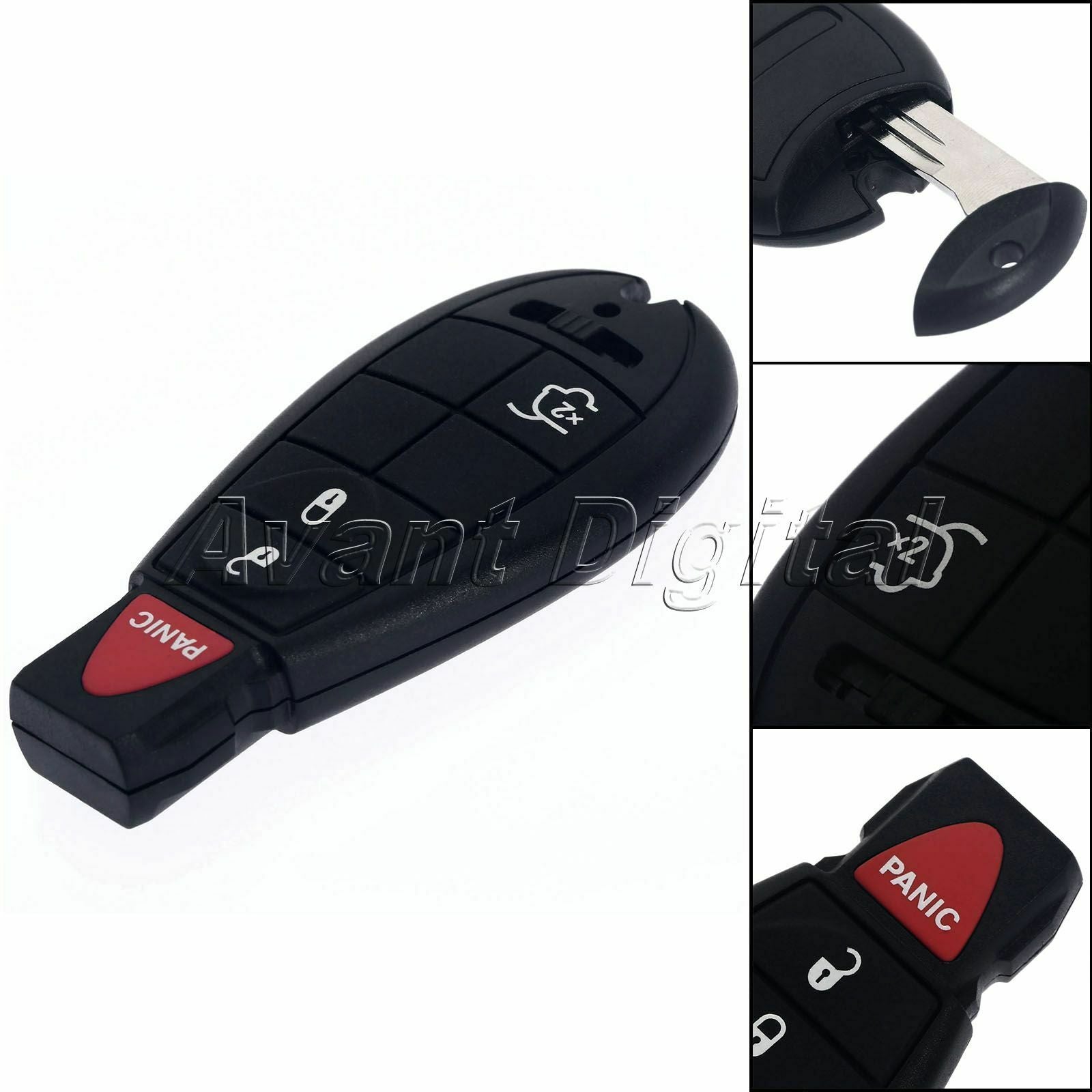 Replacement 4 BTN Remote Key Fob Shell Case Keyless Entry Transmitter For Jeep