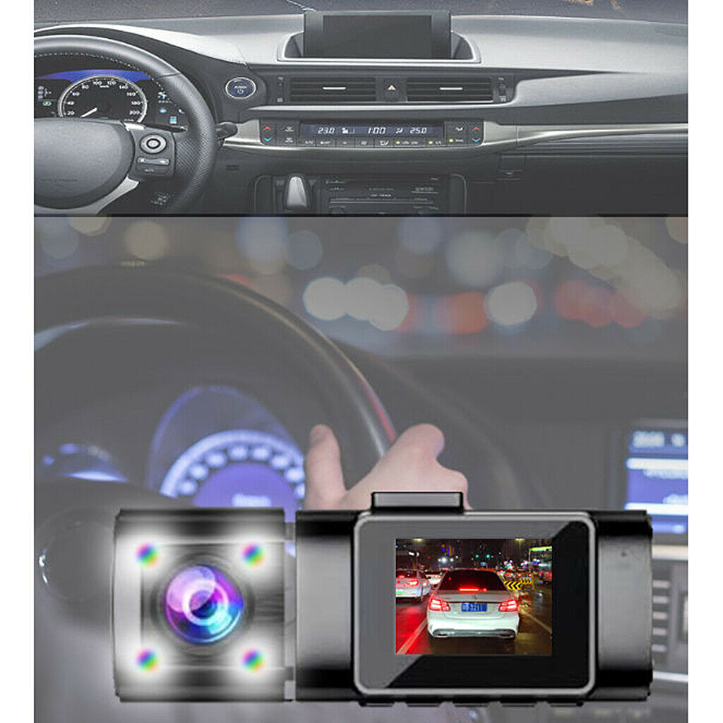 Car Hidden Dual Lens Dual   Cam 720P Inside Parking Monitor for Auto