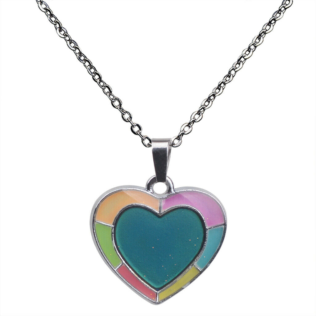 Fashion Color-changing Mood Necklace Glow in Dark Girl Lover Birthday Gift