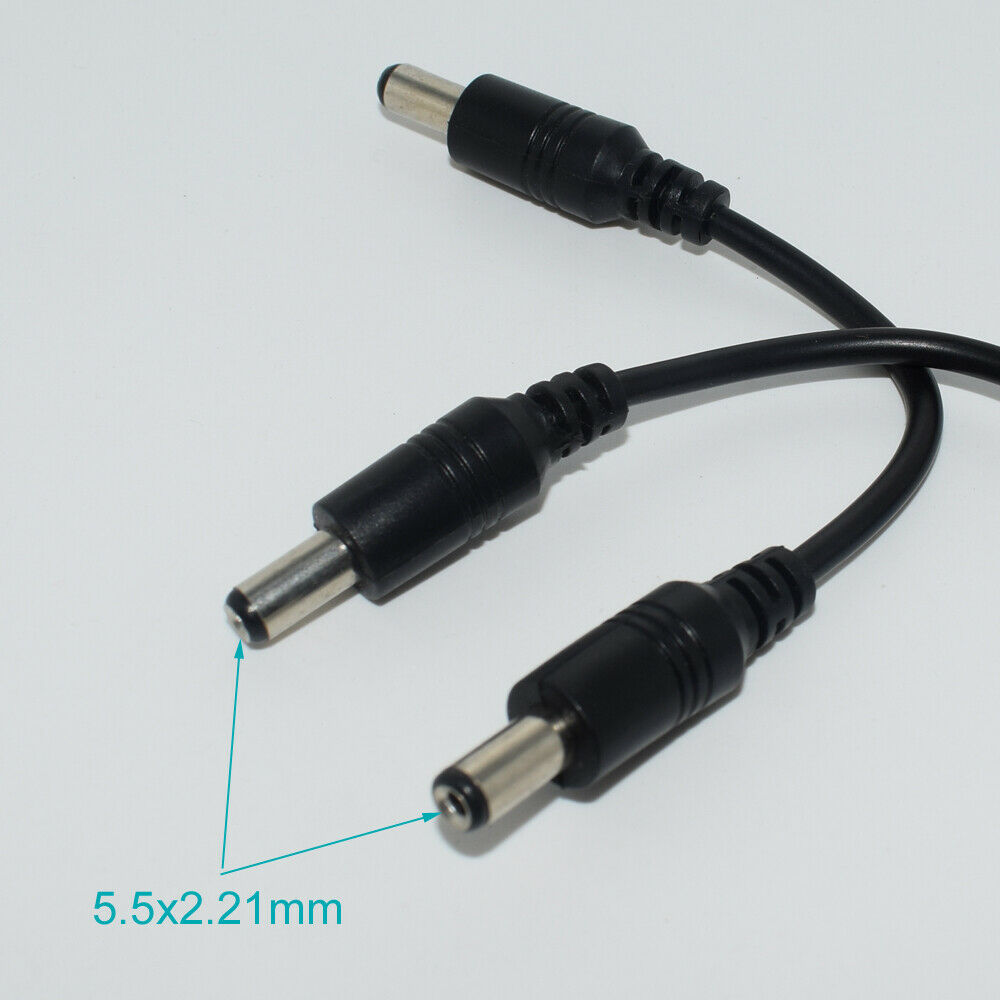 10pcs 14cm DC Power 5.5x2.1mm Male To 5.5x2.1mm Male Straight Extension Cable