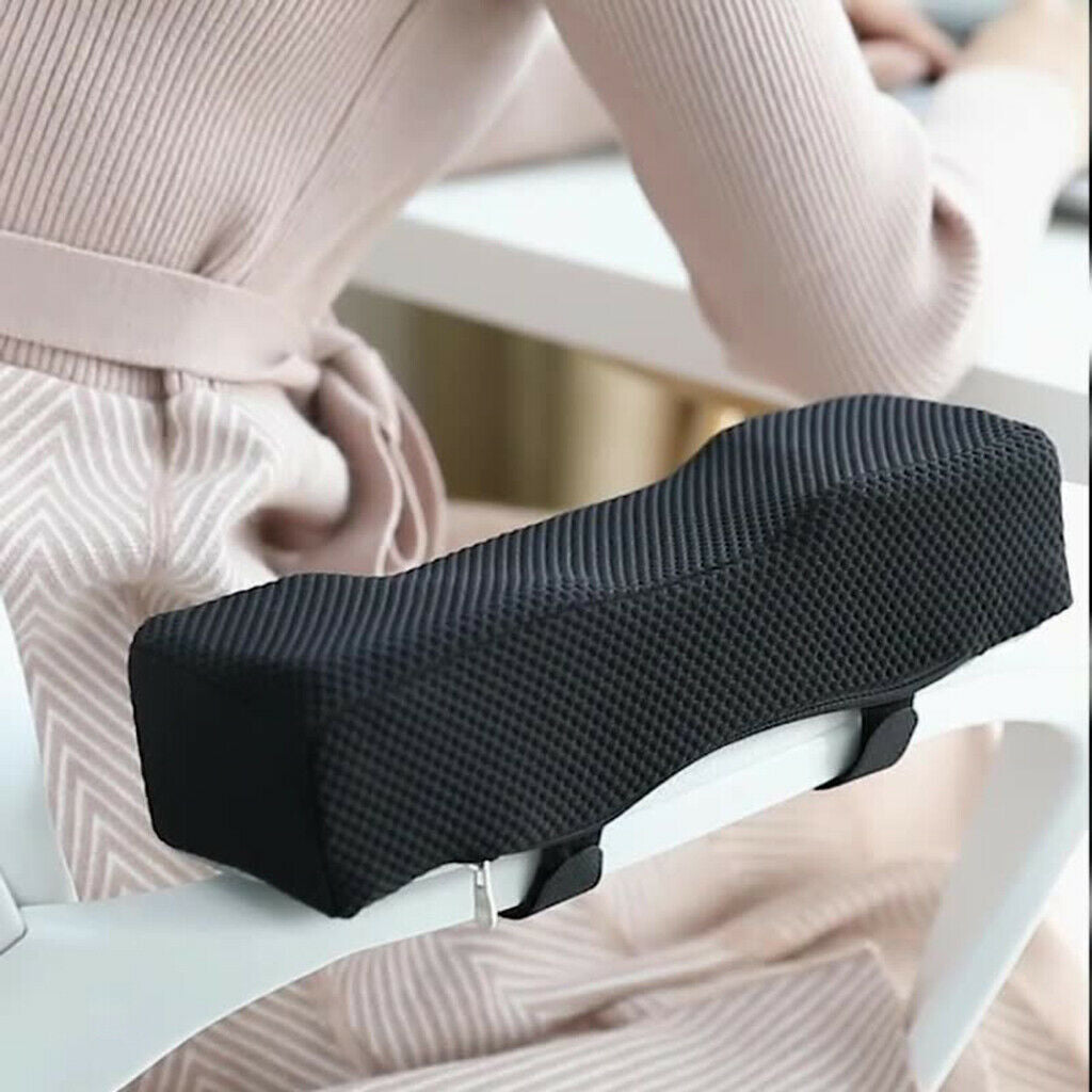 Black Comfortable Chair Armrest Pads Soft Anti-Slip Bottom Gaming Chair