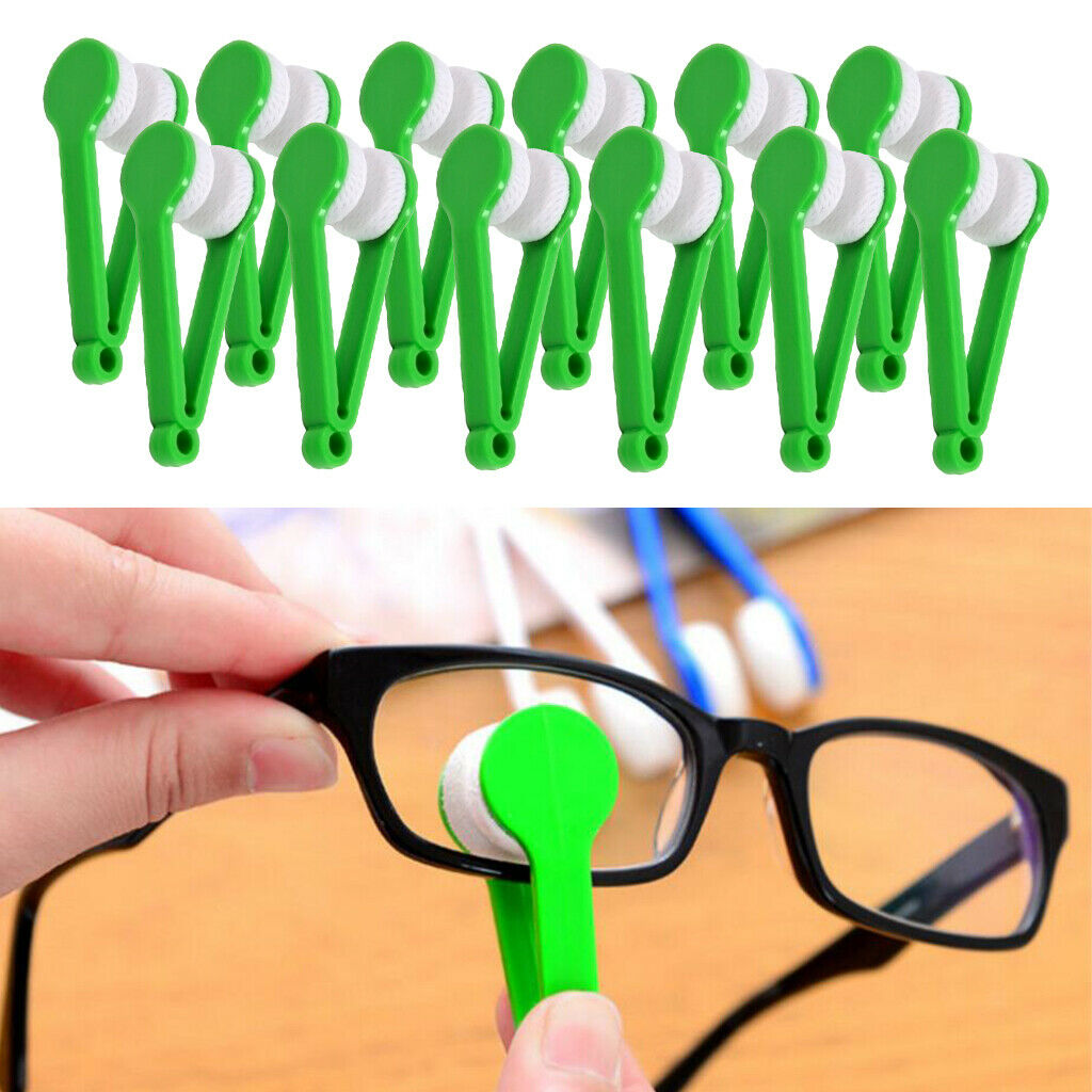 Set of 24 Microfiber Spectacles Cleaner Cleaning Tools Soft Cleaning Clip