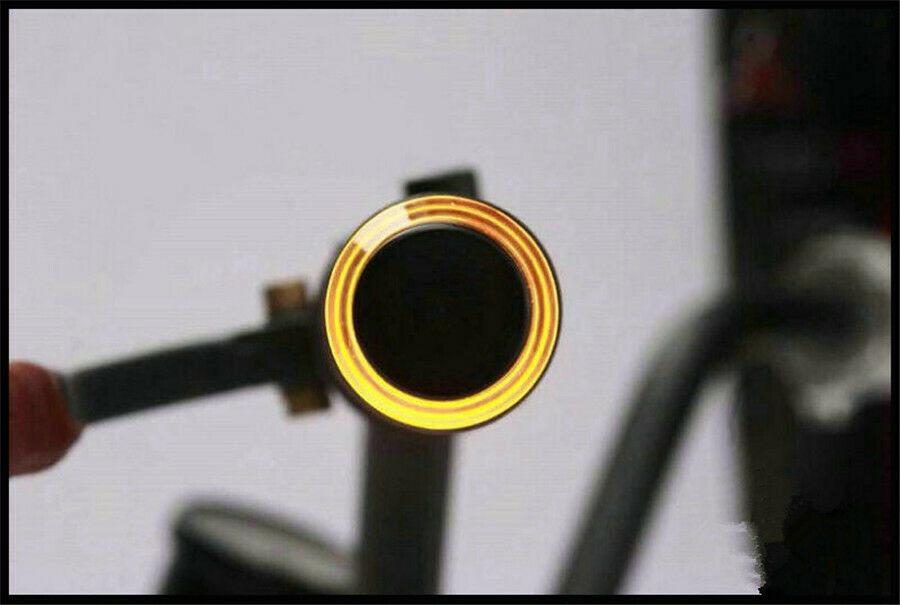 2* Universal  22mm Motorcycle Handlebar Turn Signal Round amber Indicator light
