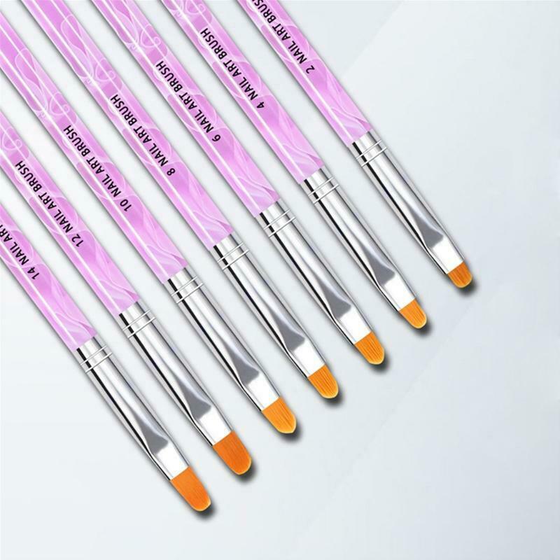 7pcs/set Nail Art Design Gradient Brushes Painting Detailing Liner Manicure Tool