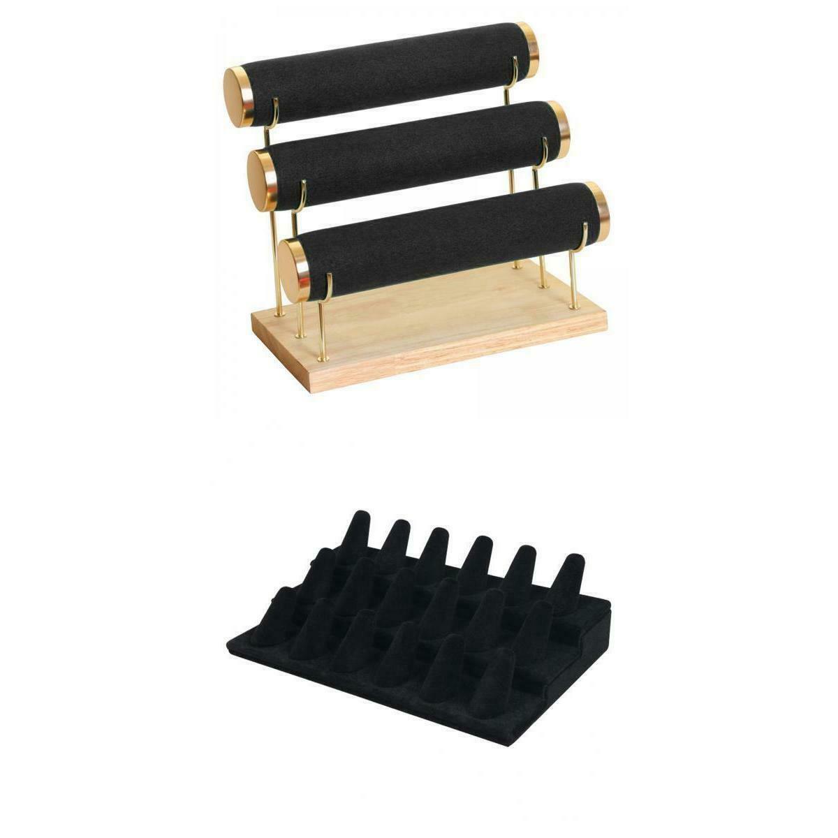 Bracelet Rack + Wooden Ring Display Holder for Bangle Headdress Girl Shows