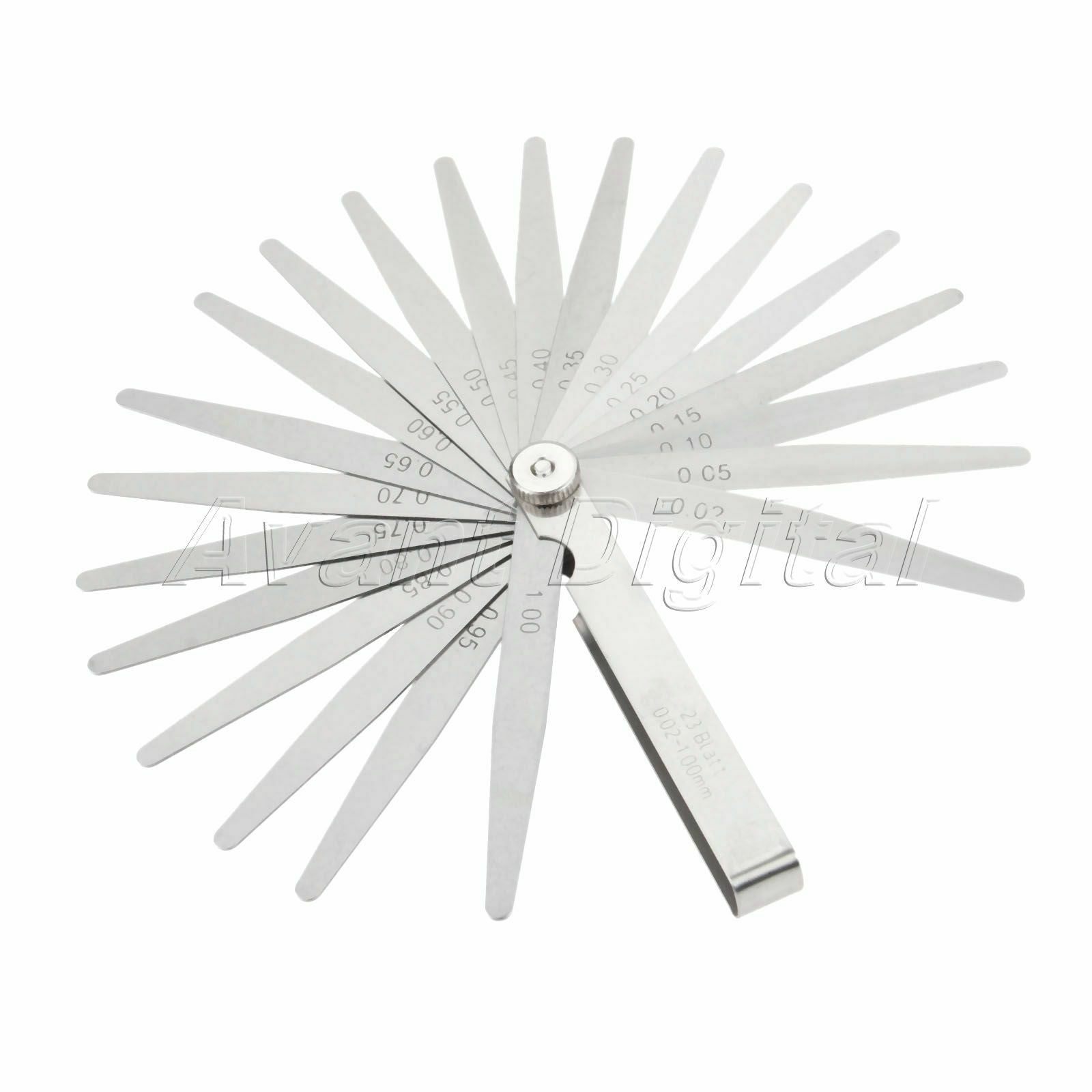 High Strength 23 Blades Metric 0.02 - 1mm Valve Offset Valve Piston Feeler Gauge