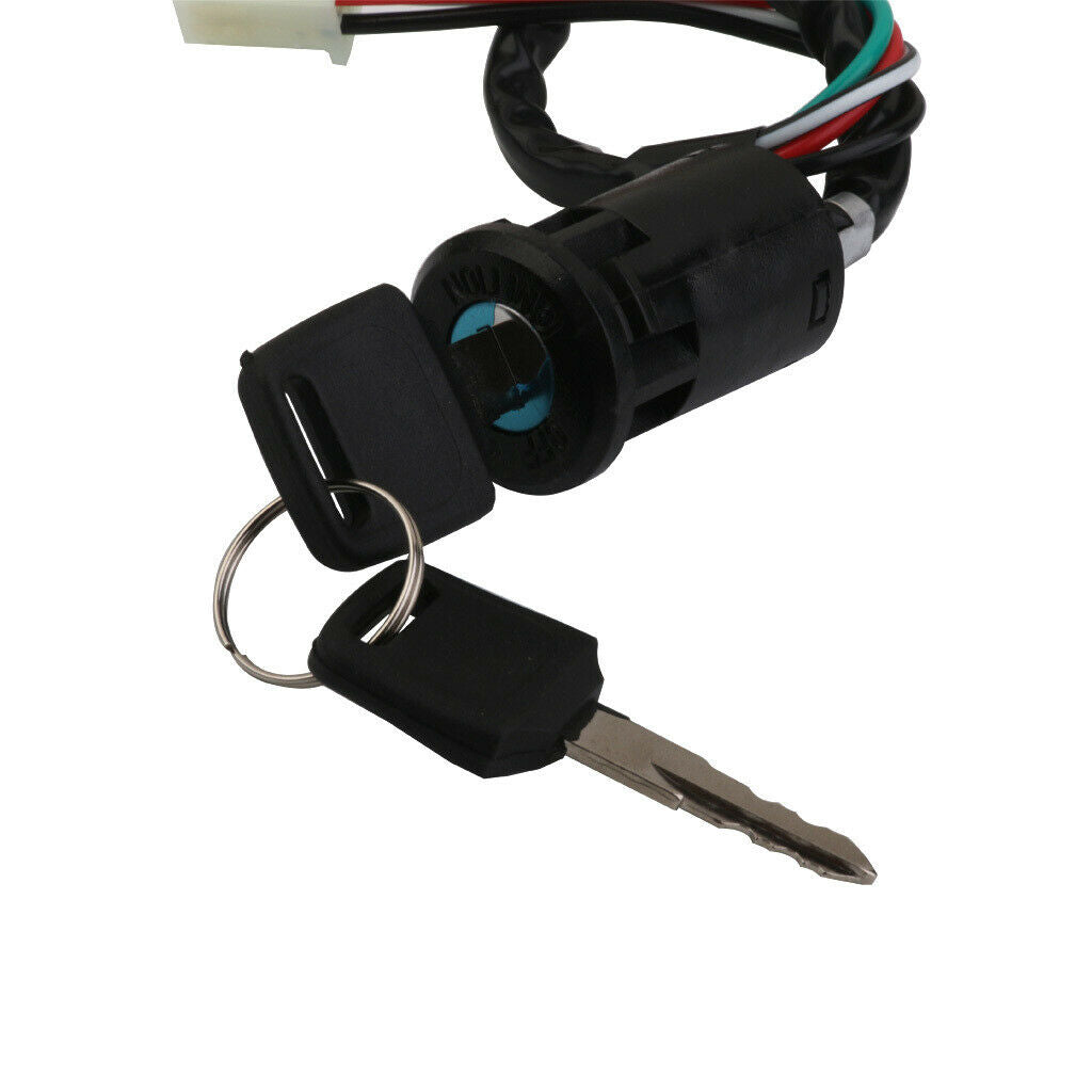 110cc-250cc Motor Bike 4 Wires Ignition Key Barrel Switch Set w/ 2 Keys