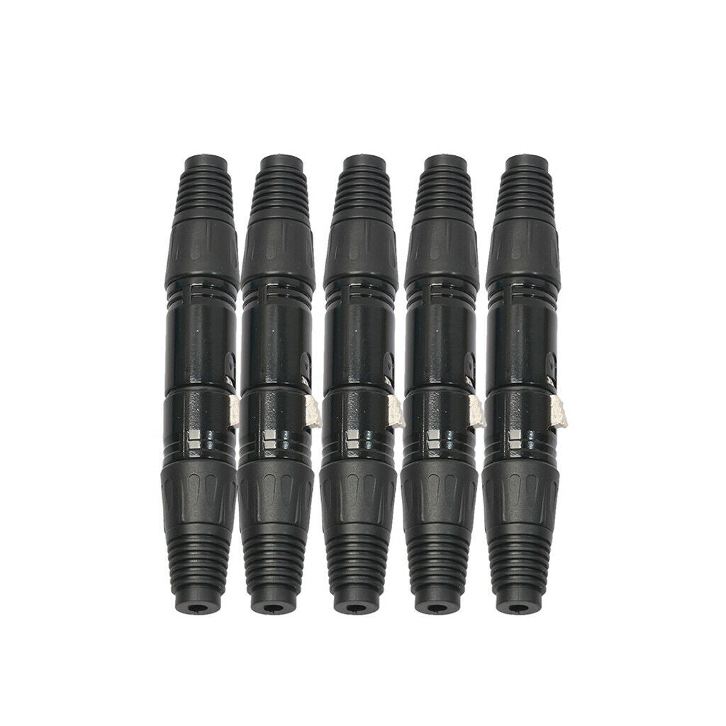 10Pairs 3 Pin XLR Solder Type Connector Male + Female Plug Mic Audio Socket