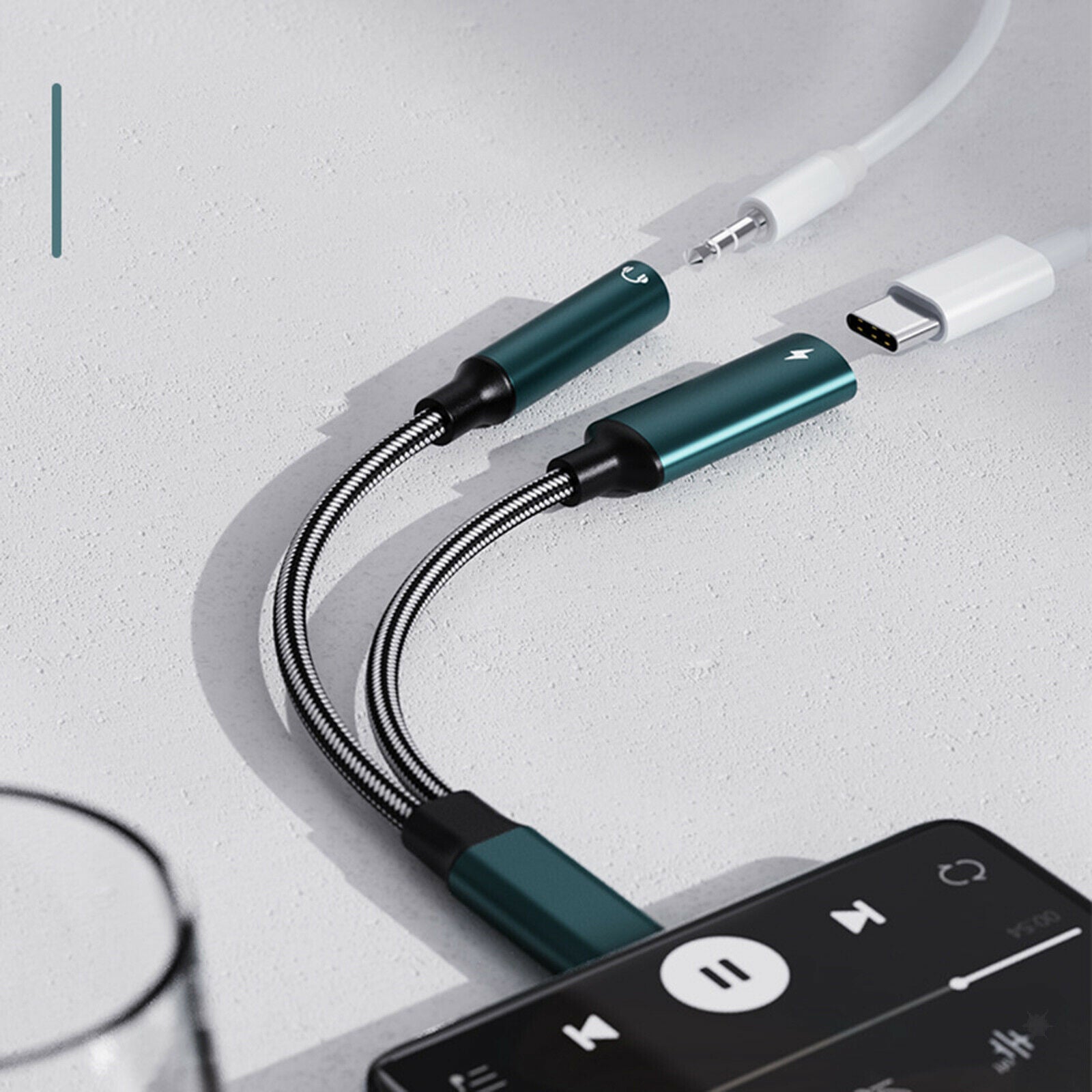 USB Audio Converter Connector for Smart Phones Fast Charging Cord for iPad
