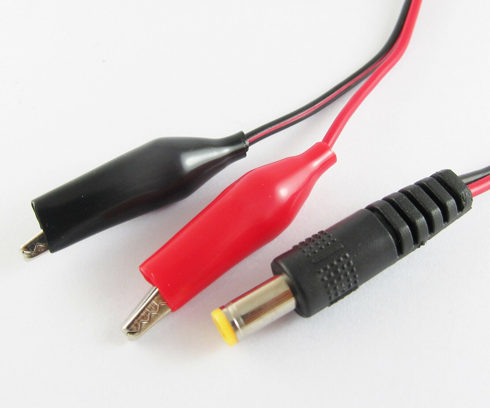 10 pcs 5.5 x 2.1mm DC Power Male Plug to Dual Alligator Clip Test CCTV Cable