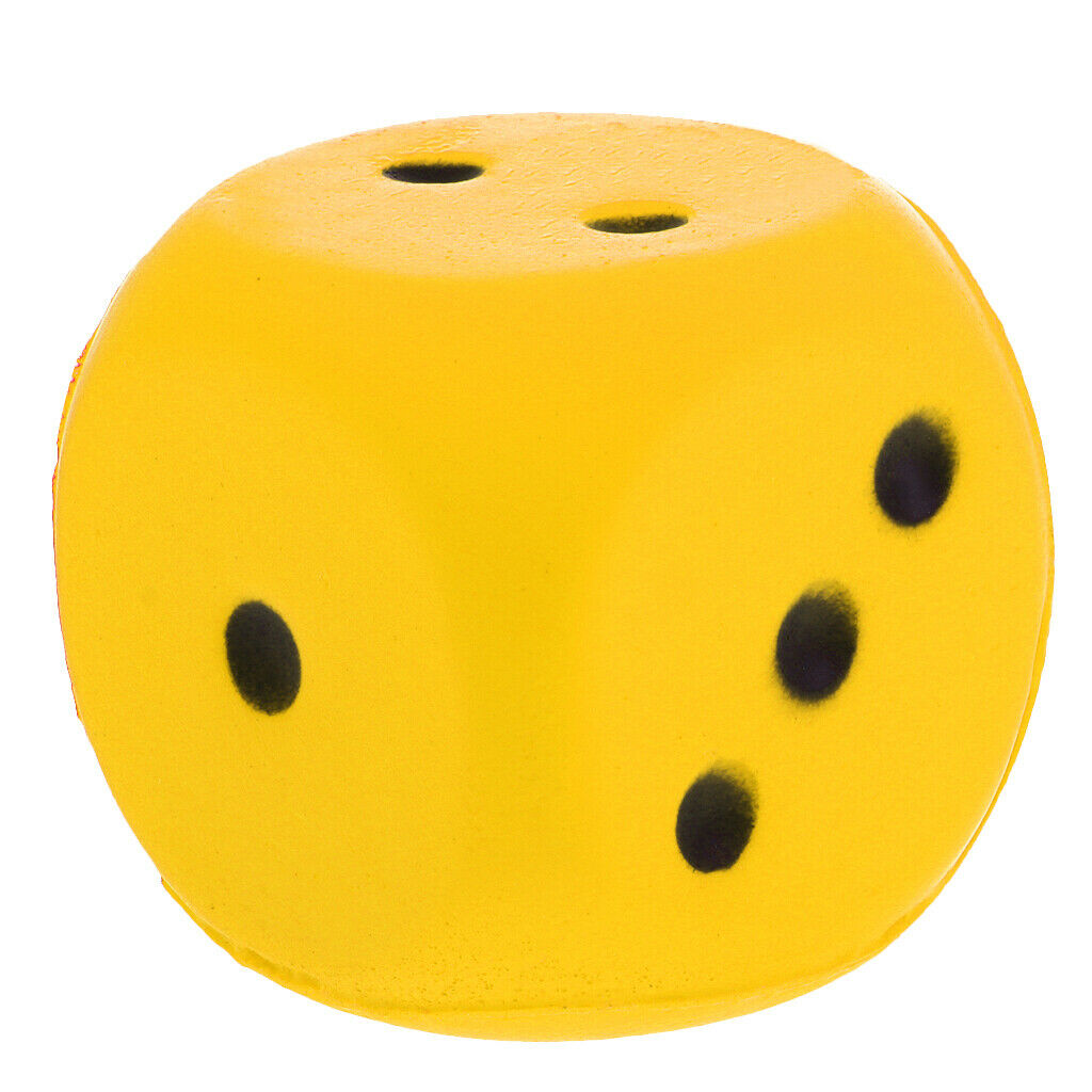 MagiDeal 6cm Sponge Dice Spot Foam Dice Child Children Counting Teaching Yellow