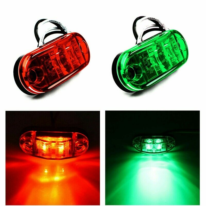 4 x 2 LED Red/Green Marine Boat Navigation Lights 10-30V Boats Running Light TP3
