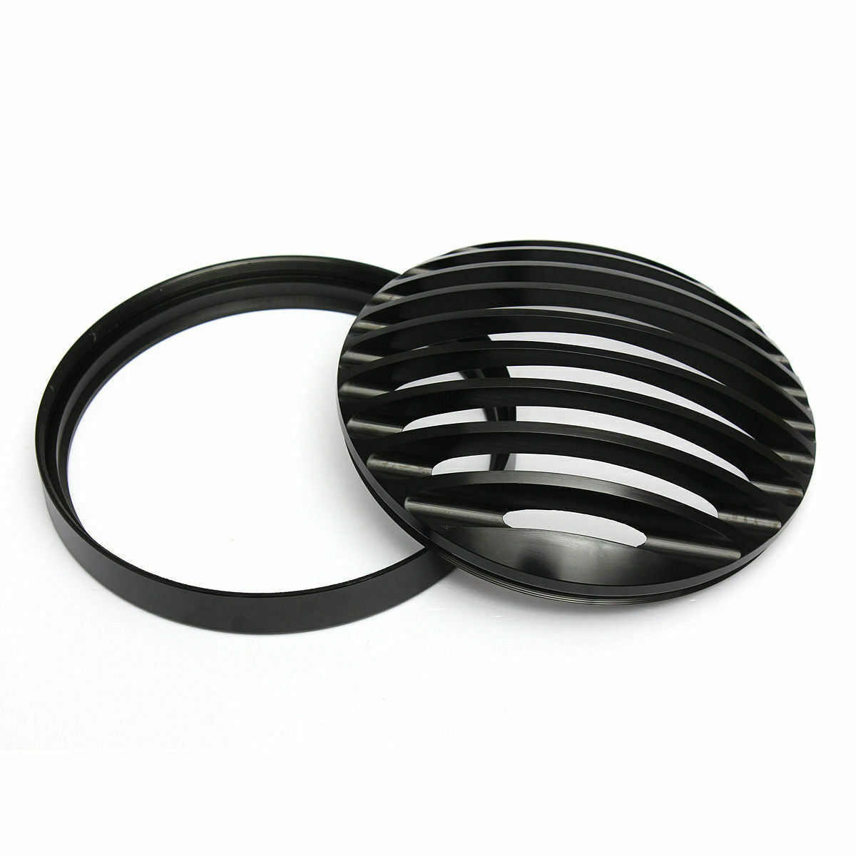 6 Inch Motorcycle Black Round CNC Aluminum