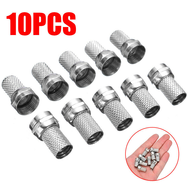 10x Connector Satellite Sky Virgin TV Aerial Screw Twist for RG6 coaxial Cable