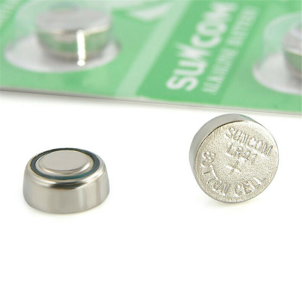 10Pcs AG3 SG3 LR41 192 1.55V Alkaline coin Button coin Cell Battery Suncom CA