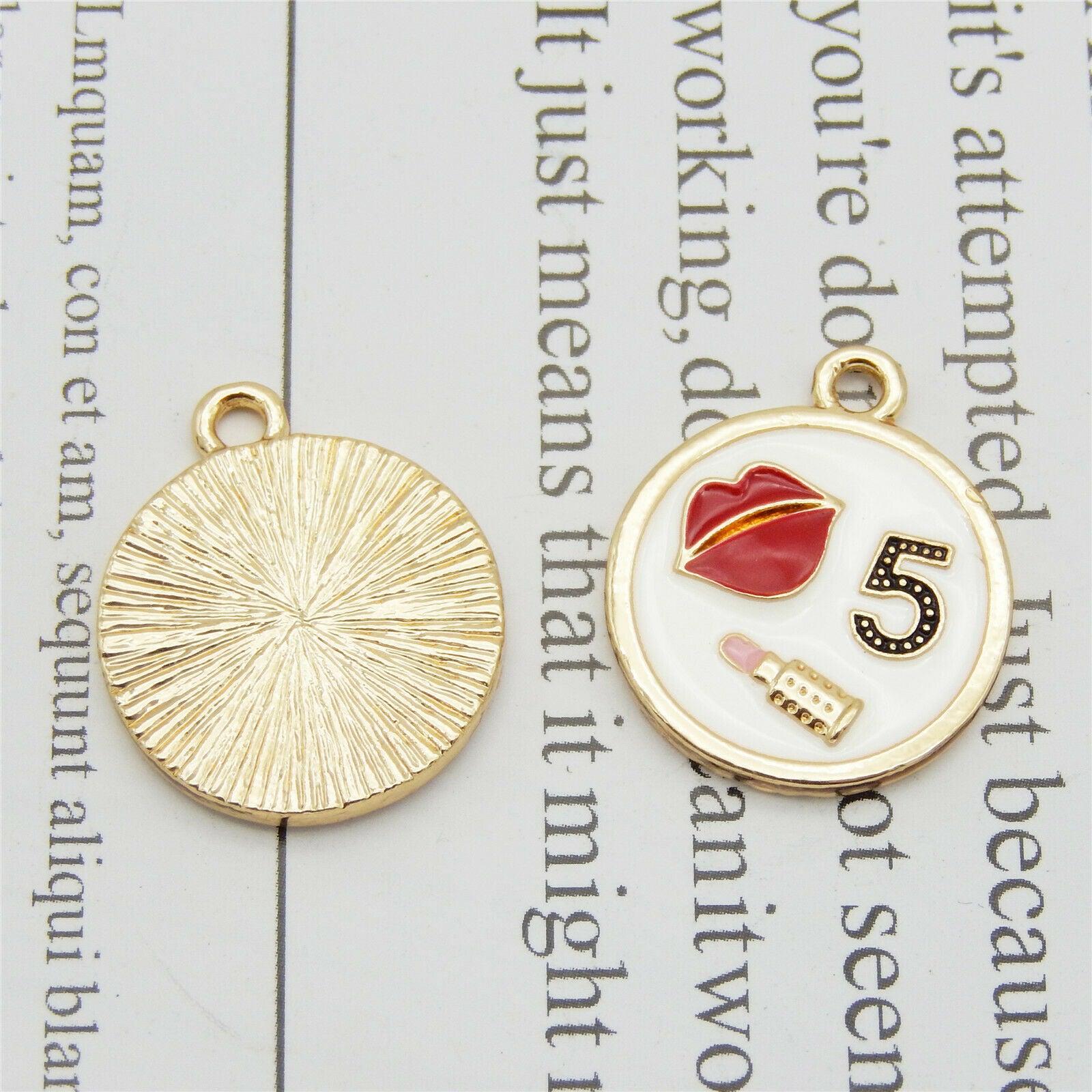 12 pcs Dressup Tag Alloy Charm Enamel Bracelet Earring Pendant Findings 21*18mm